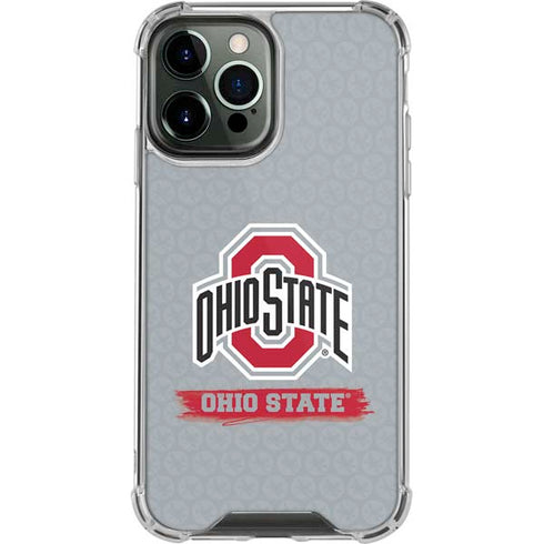 Ohio State University Distressed Logo iPhone 14 Pro Max Clear Case