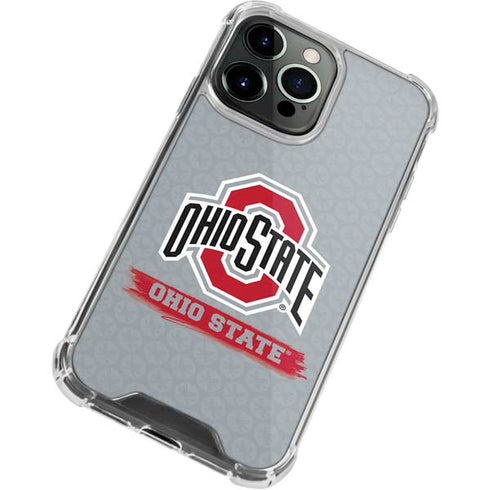 Ohio State University Distressed Logo iPhone 14 Pro Max Clear Case