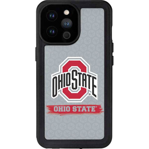 Ohio State University Distressed Logo iPhone 14 Pro Max Waterproof Case