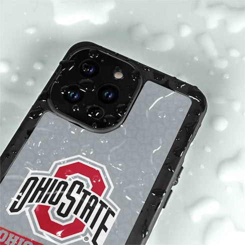 Ohio State University Distressed Logo iPhone 14 Pro Max Waterproof Case