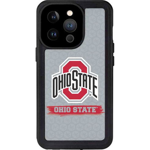 Ohio State University Distressed Logo iPhone 14 Pro Waterproof Case