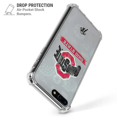 Ohio State University Distressed Logo iPhone 7/8 Plus Clear Case