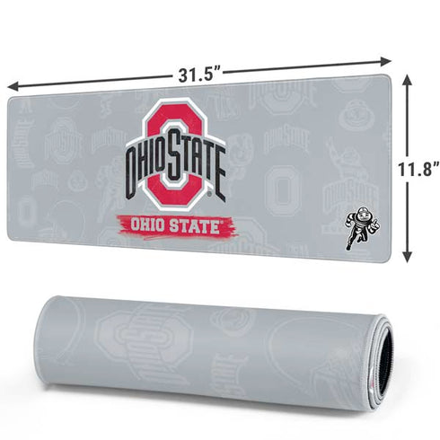 Ohio State University Distressed Logo Gaming Mouse Pad