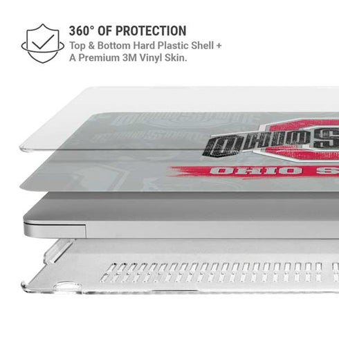 Ohio State University Distressed Logo MacBook Air 13in M1 (2021) Case plus Skin