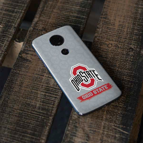 Ohio State University Distressed Logo Moto E5 Plus Skin