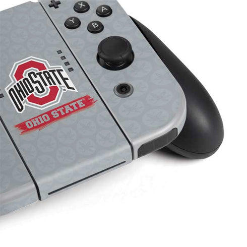 Ohio State University Distressed Logo Nintendo Switch OLED (2021) Skin