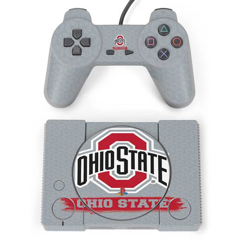 Ohio State University Distressed Logo PlayStation Classic Bundle Skin