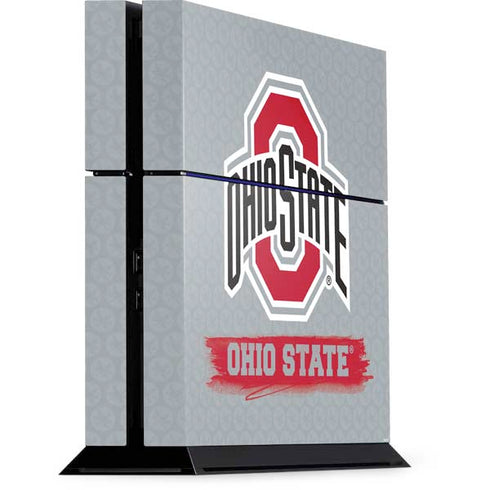 Ohio State University Distressed Logo PS4 Console Skin