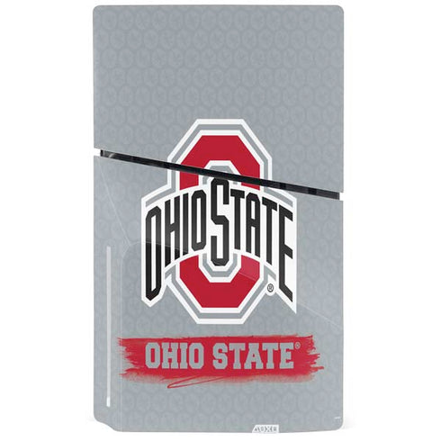 Ohio State University Distressed Logo PS5 Slim Disk Console Skin