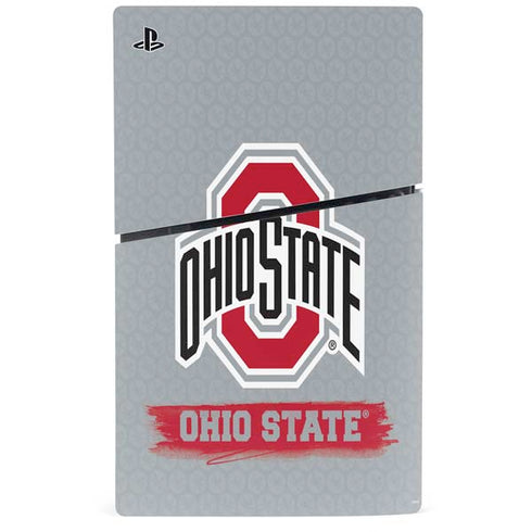 Ohio State University Distressed Logo PS5 Slim Digital Edition Bundle Skin
