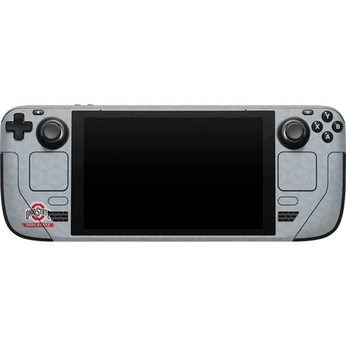 Ohio State University Distressed Logo Steam Deck Handheld Gaming Computer Skin