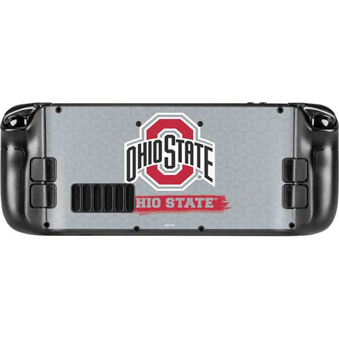 Ohio State University Distressed Logo Steam Deck Handheld Gaming Computer Skin