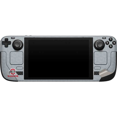 Ohio State University Distressed Logo Steam Deck Handheld Gaming Computer Skin