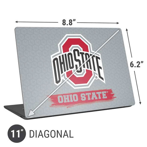 Ohio State University Distressed Logo Universal Laptop 11in (8.8 x 6.2in) Skin