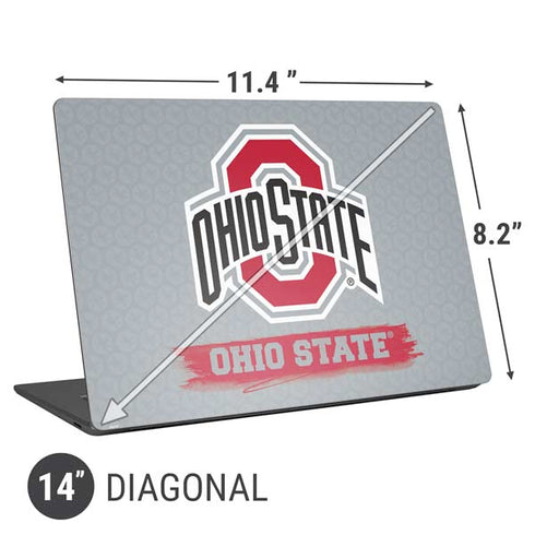 Ohio State University Distressed Logo Universal Laptop 14in (11.4 x 8.2in) Skin