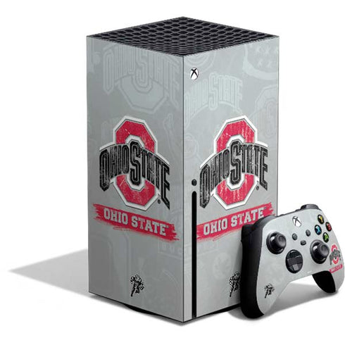 Ohio State University Distressed Logo Xbox Series X Bundle Skin