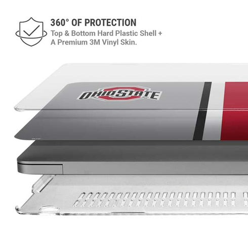 Ohio State University Buckeyes MacBook Pro 16in (2021-25) Case plus Skin