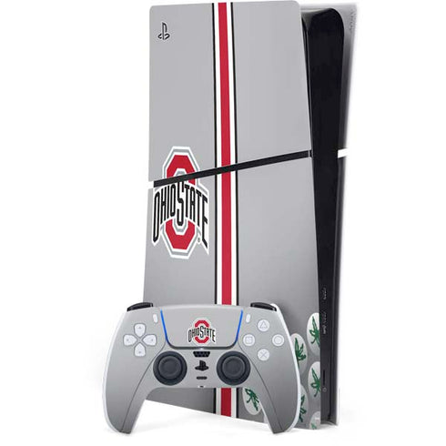 Ohio State University Buckeyes PS5 Slim Digital Edition Bundle Skin