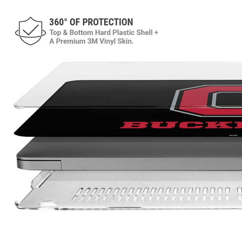 Ohio State University OSU MacBook Pro 16in (2021-25) Case plus Skin
