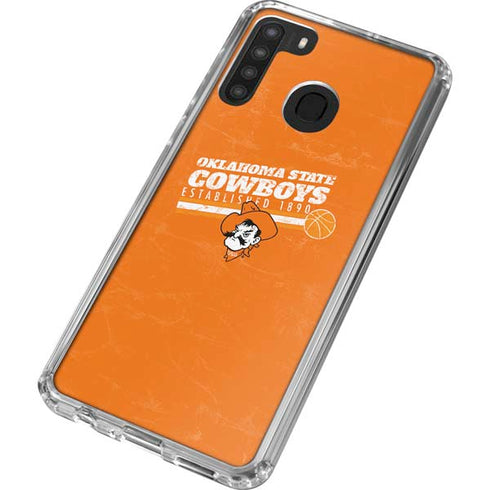 Oklahoma State University OK Cowboys Est 1890 Galaxy A21 Clear Case