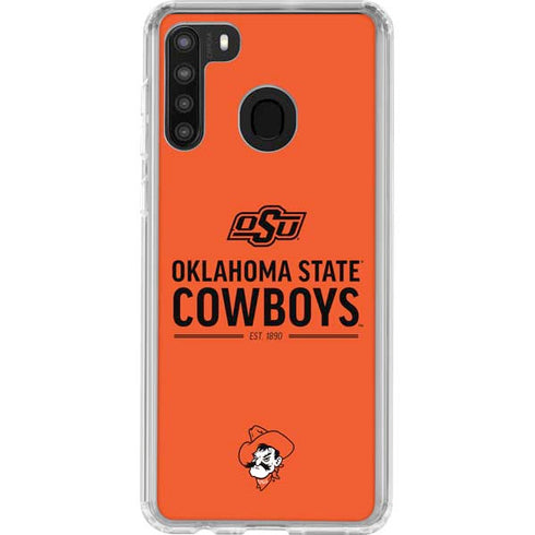 Oklahoma State University OK Cowboys Est 1890 Galaxy A21 Clear Case