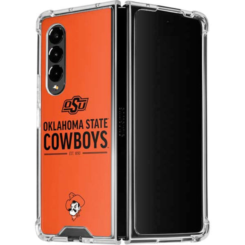 Oklahoma State University OK Cowboys Est 1890 Galaxy Z Fold4 5G Clear Case