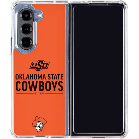 Oklahoma State University OK Cowboys Est 1890 Galaxy Z Fold5 5G Clear Case