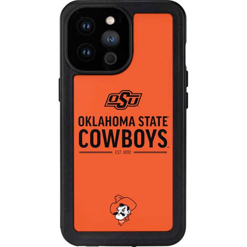 Oklahoma State University OK Cowboys Est 1890 iPhone 14 Pro Max Waterproof Case