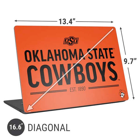 Oklahoma State University OK Cowboys Est 1890 Universal Laptop 16.6in (13.4 x 9.7in) Skin