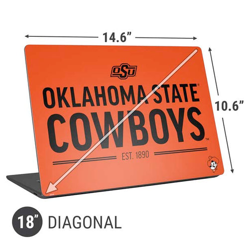 Oklahoma State University OK Cowboys Est 1890 Universal Laptop 18in (14.6 x 10.6in) Skin