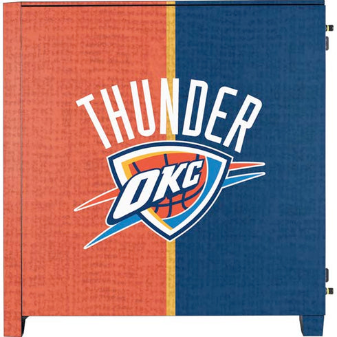 NBA OKC Thunder Split Corsair 4000D Tempered Glass Mid-Tower ATX Case Skin