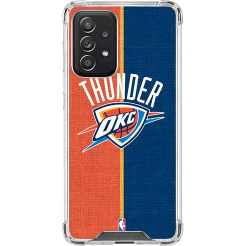 NBA OKC Thunder Split Galaxy A52 5G Clear Case