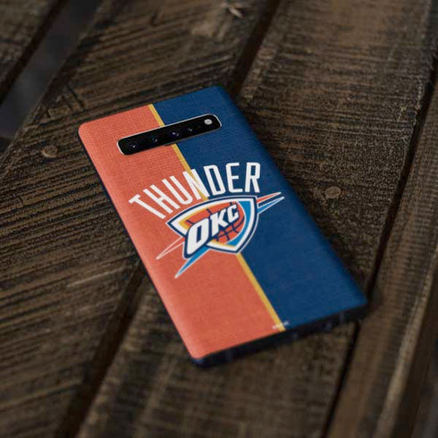 NBA OKC Thunder Split Galaxy S10 Plus Skin