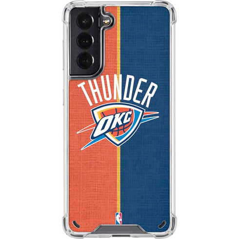 NBA OKC Thunder Split Galaxy S21 5G Clear Case