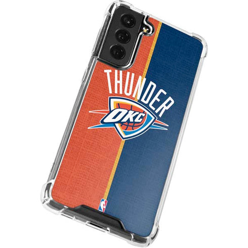 NBA OKC Thunder Split Galaxy S21 FE Clear Case