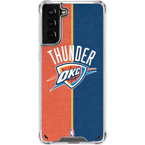NBA OKC Thunder Split Galaxy S21 Plus 5G Clear Case