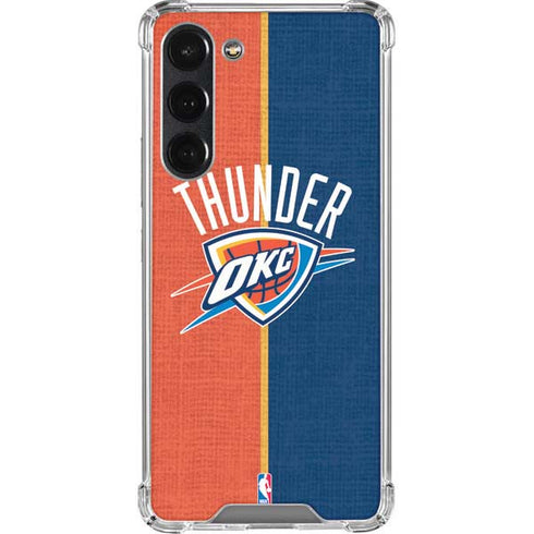 NBA OKC Thunder Split Galaxy S23 Plus Clear Case