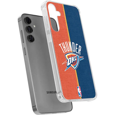 NBA OKC Thunder Split Galaxy S24 Plus Clear Case