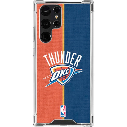 NBA OKC Thunder Split Galaxy S24 Ultra Clear Case
