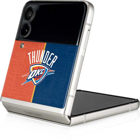 NBA OKC Thunder Split Galaxy Z Flip3 5G Skin