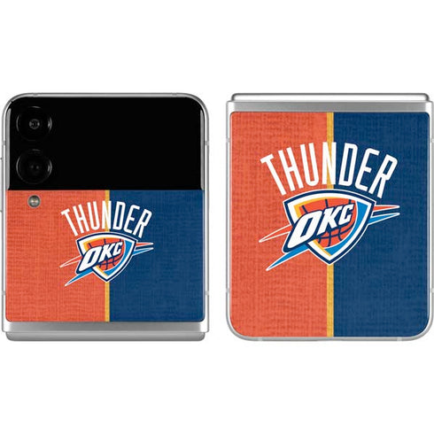NBA OKC Thunder Split Galaxy Z Flip4 5G Skin
