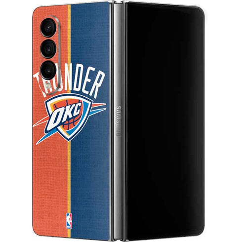 NBA OKC Thunder Split Galaxy Z Fold4 5G Skin