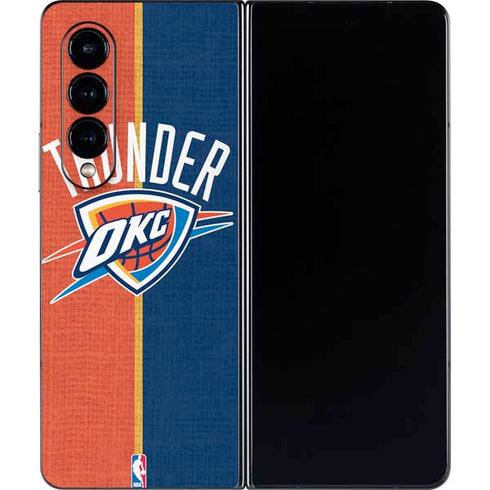 NBA OKC Thunder Split Galaxy Z Fold4 5G Skin