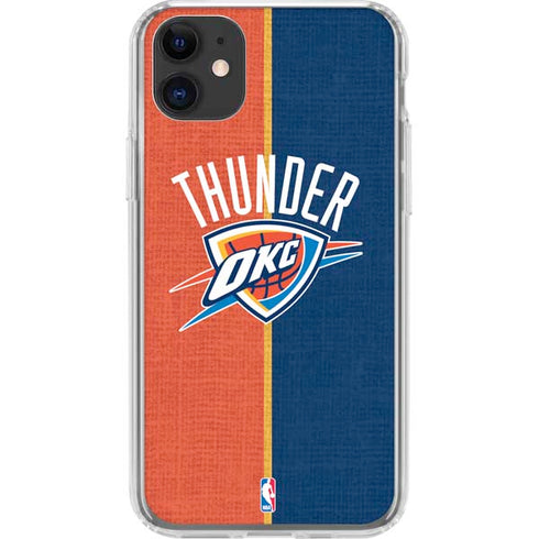 NBA OKC Thunder Split iPhone 11 Clear Case