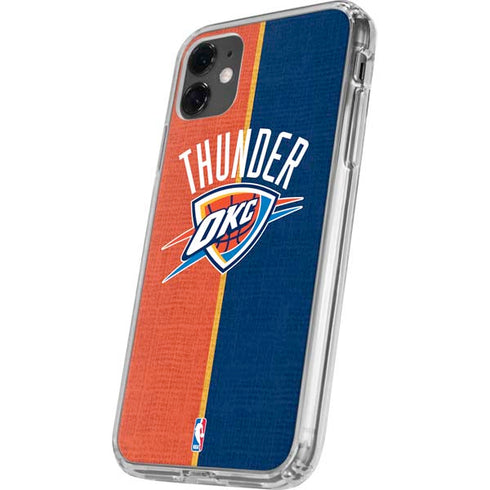 NBA OKC Thunder Split iPhone 11 Clear Case