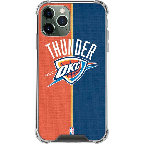 NBA OKC Thunder Split iPhone 11 Pro Max Clear Case