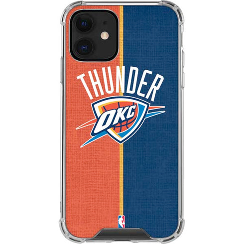 NBA OKC Thunder Split iPhone 12 Clear Case