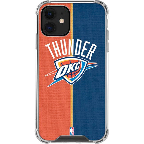 NBA OKC Thunder Split iPhone 12 Mini Clear Case