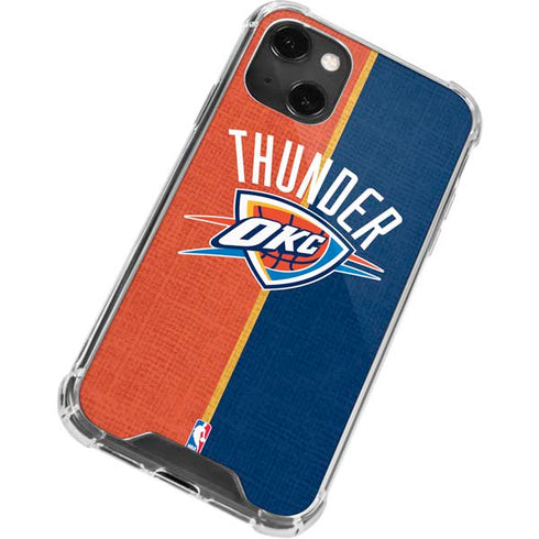 NBA OKC Thunder Split iPhone 15 Plus Clear Case