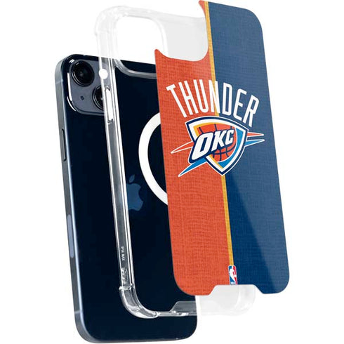 NBA OKC Thunder Split iPhone 15 Plus MagSafe Case